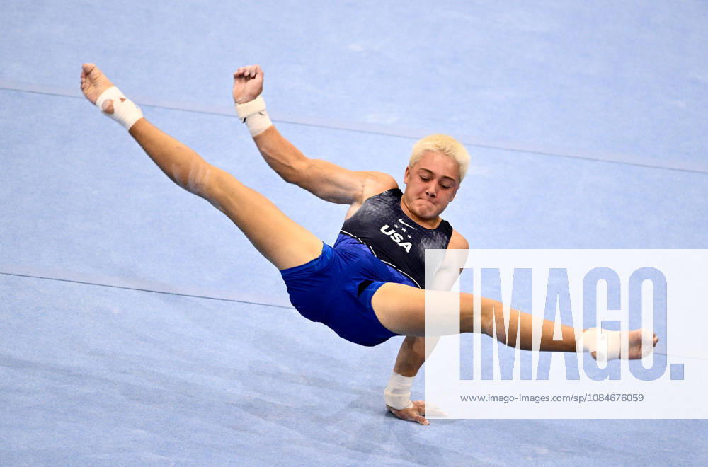 Netherlands Artistic Gymnastics World Championships Qualifiers 9266975 17.10.2026 Danila Leykin of the United States competes in the floor exercise during the men s qualification at the 2026 World Artistic Gymnastics Championships in Rotterdam, the Netherlands. Alexey Filippov Sputnik Rotterdam Netherlands
