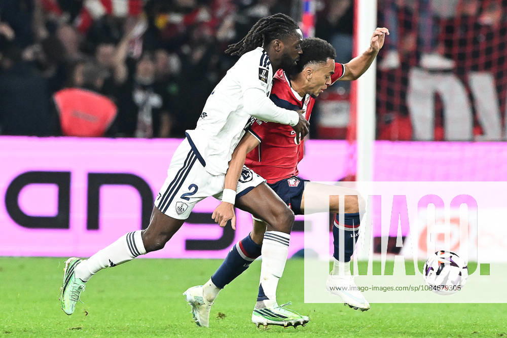 Lille OSC vs Brest Bradly Locko (2) of Brest and Ethan Mbappe (8) of Lille pictured during the French Mc Donalds Ligue 1 season 2026 - 2027 matchday 7 game between Lille OSC and Stade Brest on October 17 , 2026 in Lille, France. (Photo by Jill Delsaux Isosport) Lille France