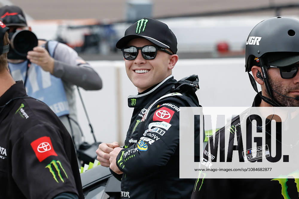 AVONDALE, AZ - OCTOBER 17: Ty Gibbs ( 54 Joe Gibbs Racing Monster Energy Toyota) smiles during qualifying the NASCAR, Motorsport, USA Cup Series Playoffs Freeway Insurance 500 on October 17, 2026, at Phoenix Raceway in Avondale, AZ. (Photo by Kevin Abele Icon Sportswire)(Photo by Kevin Abele Icon Sportswire) AUTO: OCT 17 NASCAR Cup Series Playoffs Freeway Insurance 500 Icon261017002500