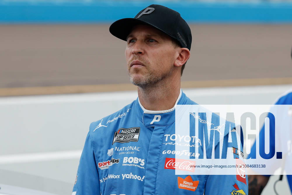 AVONDALE, AZ - OCTOBER 17: Denny Hamlin ( 11 Joe Gibbs Racing Progressive Insurance Toyota) looks on during qualifying the NASCAR, Motorsport, USA Cup Series Playoffs Freeway Insurance 500 on October 17, 2026, at Phoenix Raceway in Avondale, AZ. (Photo by Kevin Abele Icon Sportswire)(Photo by Kevin Abele Icon Sportswire) AUTO: OCT 17 NASCAR Cup Series Playoffs Freeway Insurance 500 Icon261017027500