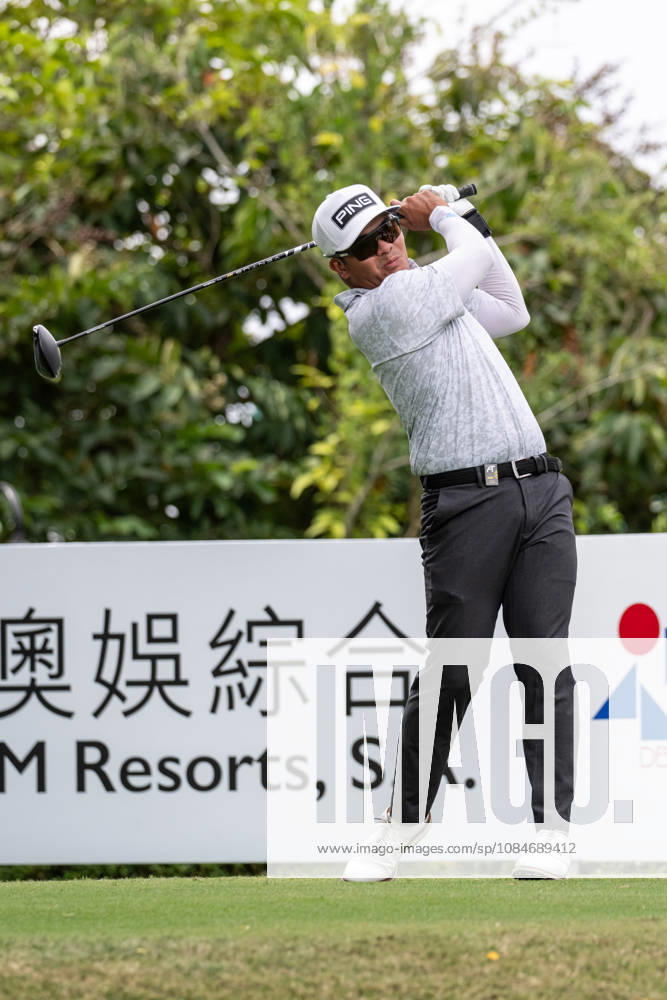 Justin QUIBAN from The Philippines on the 1st tee.Macau Open Golf 2026 Final Round. Macau Open Golf 2026 Final Round - ZUMAr144 20261018_zap_r144_038