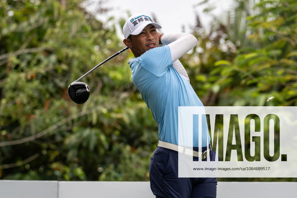 WANG Wei-hsuan from Taiwan on the first tee. Macau Open Golf 2026 Final Round. Macau Open Golf 2026 Final Round - ZUMAr144 20261018_zap_r144_041