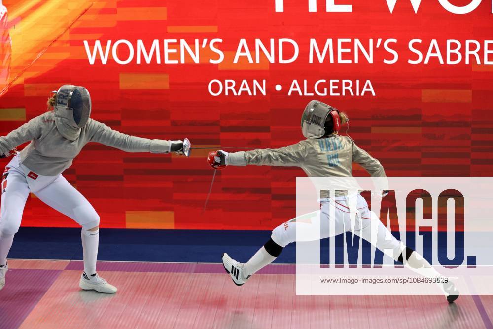 Oran 2026 Fencing World Cup French fencer Tori Toscane (left) faces Bulgarian fencer Yoana Ilieva (right) during the individual women s sabre final at the 2026 Fencing World Cup in Oran, Algeria, on October 17, 2026. Oran Algeria