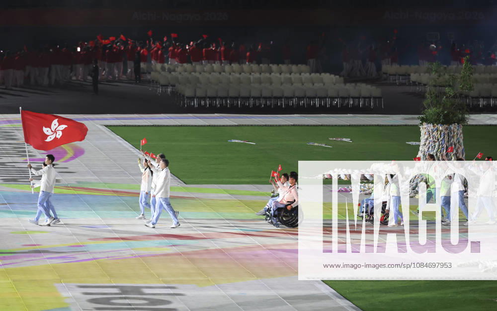 (261018) -- NAGOYA, Oct. 18, 2026 -- The delegation of China s Hong Kong parades into the stadium during the opening ceremony of the Aichi-Nagoya Asian Para Games in Nagoya, Japan, Oct. 18, 2026. ) (SP)JAPAN-NAGOYA-ASIAN PARA GAMES-OPENING CEREMONY YaoxQilin