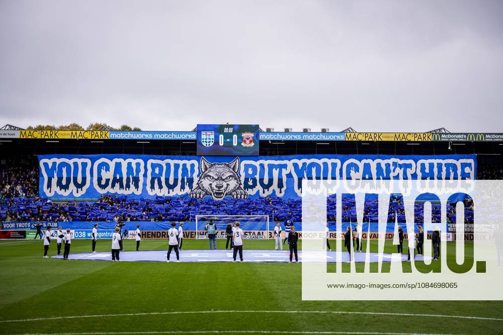 , mac3park , season 2026 2027 , Dutch Eredivisie football , match between PEC Zwolle and Go Ahead Eagles , picture shows banner from the fans from PEC Zwolle PEC - Go Ahead Eagles x208673093x