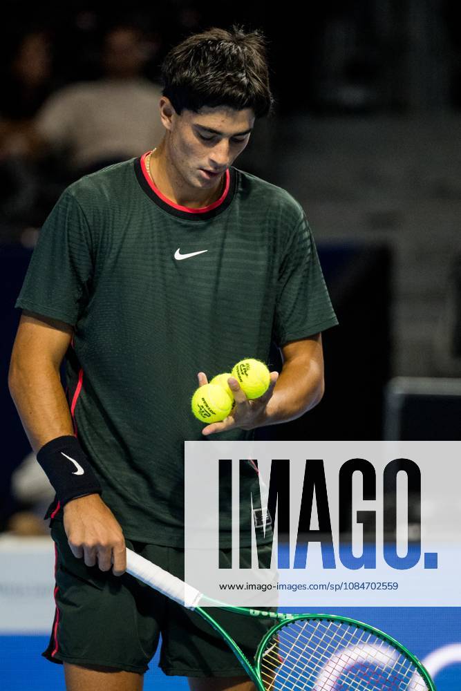 Federico Cina of Italy pictured in action during the European Open ATP, Tennis Herren tennis tournament in Brussels, on Sunday 18 October. This year s edition of the tournament is taking place from 17 to 25 October JASPERxJACOBS x190192989x