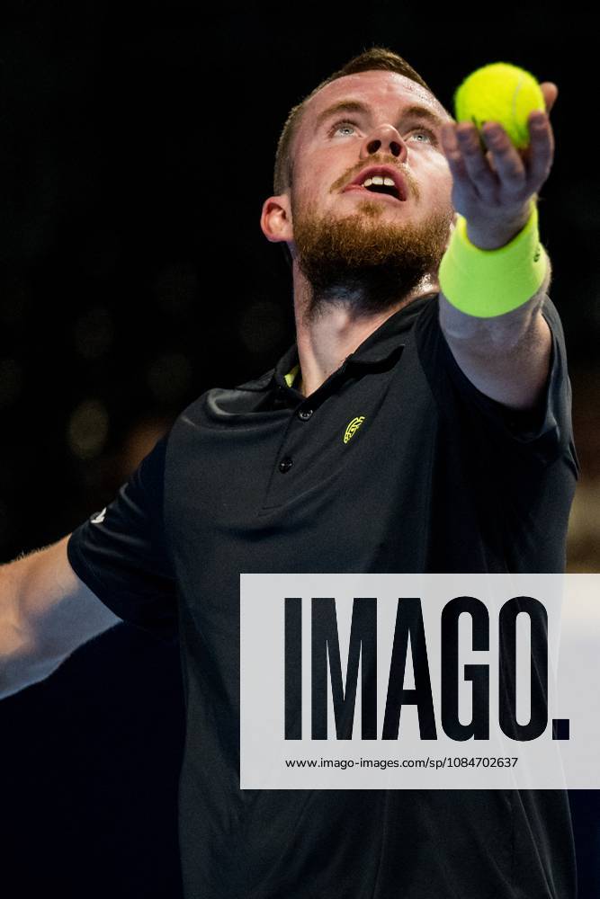 Remy Bertola of Switzerland pictured in action during the European Open ATP, Tennis Herren tennis tournament in Brussels, on Sunday 18 October. This year s edition of the tournament is taking place from 17 to 25 October JASPERxJACOBS x190193034x