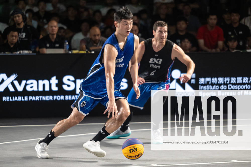 FIBA 3x3 Basketball Macau.Semi-Final between Miami (black top) and Shanghai (blue) in the setting of the famous Ruins of St Pauls. Macau China - ZUMAr144 20261018_zap_r144_087