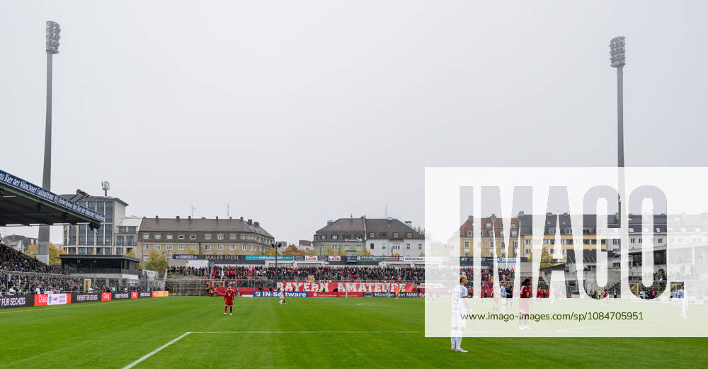 Bayern fans in the visitors section, GER, TSV 1860 Munich vs. FC Bayern Munich II, soccer, Bavarian Regional League, Matchday 15, 2026–2027 season, October 18, 2026 DFL and DFB regulations prohibit any use of photographs as image sequences and or quasi-video. Photo: HMB Media, Heike Feiner