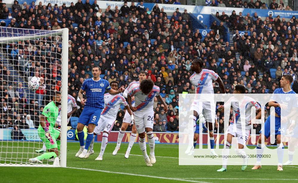 Jaydee Canvot of Crystal Palace scores an own goal to make it 1-0 Brighton & Hove Albion v Crystal Palace, Premier League, Football, American Express Stadium, Brighton, UK - 18 Oct 2026Brighton American Express Stadium United Kingdom
