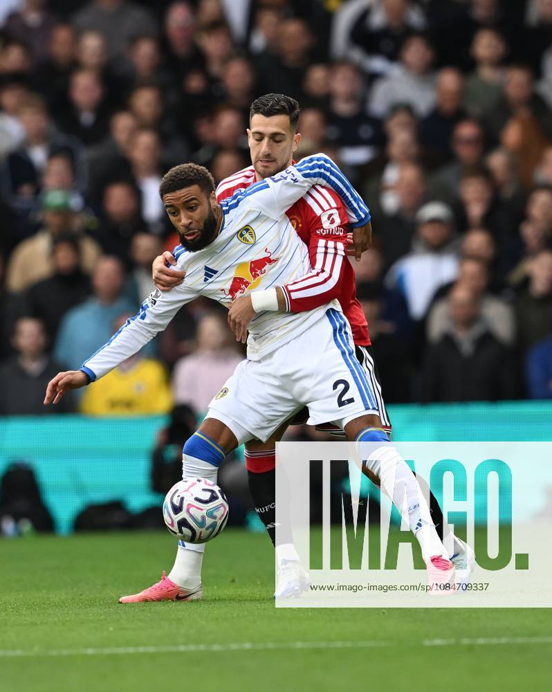 Jayden Bogle of Leeds United and Diogo Dalot of Manchester United, ManU Leeds United v Manchester United, Premier League, Football, Elland Road, Leeds, UK - 18 Oct 2026Leeds Elland Road United Kingdom