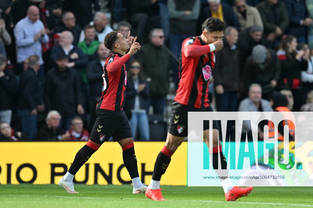 Bournemouth v Sunderland, Premier League Goal 1-0 - Marcus Tavernier (16) of AFC Bournemouth celebrates scoring the opening goal during the Premier League match between Bournemouth and Sunderland at the Vitality Stadium, Bournemouth, UK on 18 October 2026. Bournemouth Vitality Stadium Dorset UK Editorial use only DataCo restrictions apply See www.football-dataco.com ,
