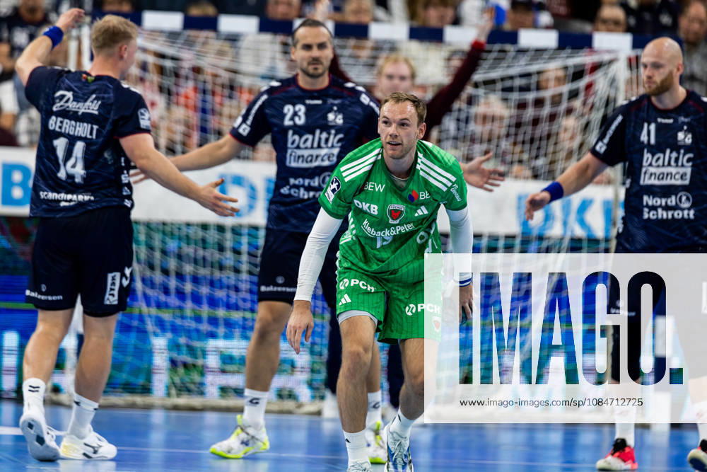Opel HBL SG Flensburg Handewitt vs. Füchse Berlin, October 18, 2026; Mathias Gidsel, No. 19, Füchse Berlin; Opel HBL SG Flensburg Handewitt vs. Füchse Berlin, GGW Arena