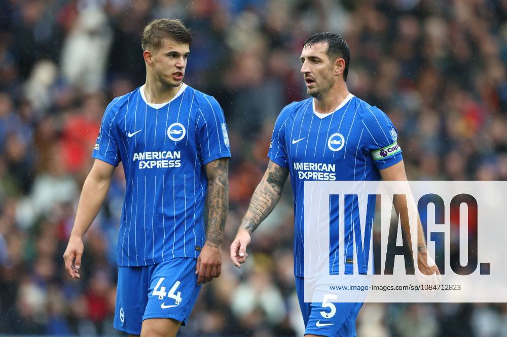 Brighton and Hove Albion centre back pairing Luka Vuskovic and Lewis Dunk Brighton & Hove Albion v Crystal Palace, Premier League, Football, American Express Stadium, Brighton, UK - 18 Oct 2026Brighton American Express Stadium United Kingdom