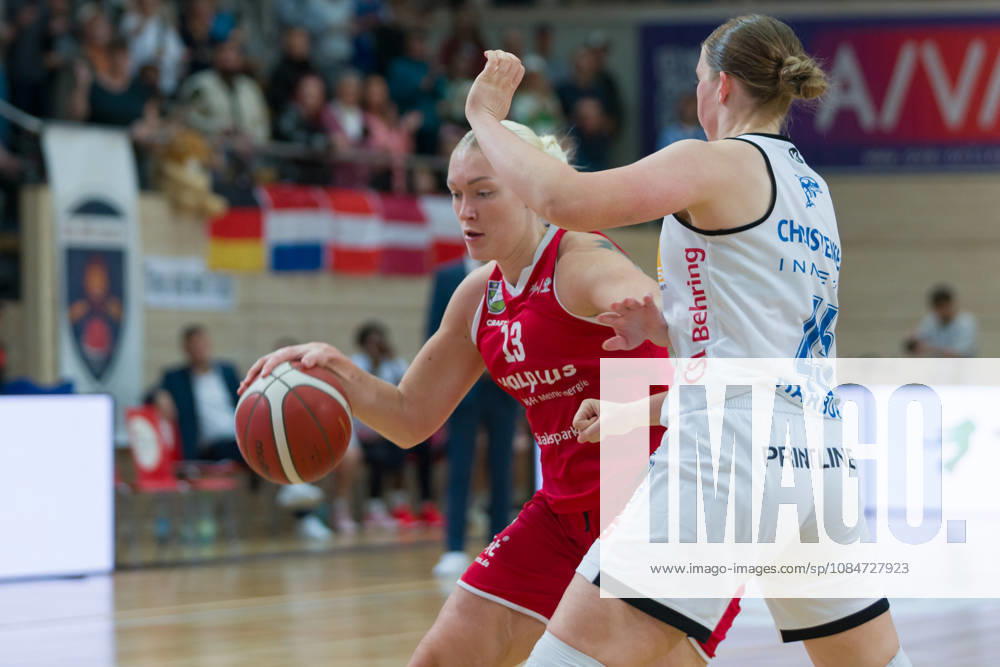 Marta Miscenko (Lions), 13, Allyson Fertig (Marburg), 45 – Lions vs. BC Marburg Blue Dolphins, Women’s Basketball, 1st Bundesliga, DBBL, Matchday 3 of the 2026–27 season, October 18, 2026, SWH Arena, Saxony-Anhalt, Germany