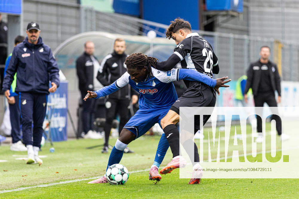 Germany: TSG Hoffenheim II vs. SC Verl, 3. Liga, 2026–27 season, Dietmar Hopp Stadium, Sinsheim; Blessing Makanda, TSG Hoffenheim II, 17, in possession; Sinsheim, Dietmar Hopp Stadium, Baden-Württemberg, Germany