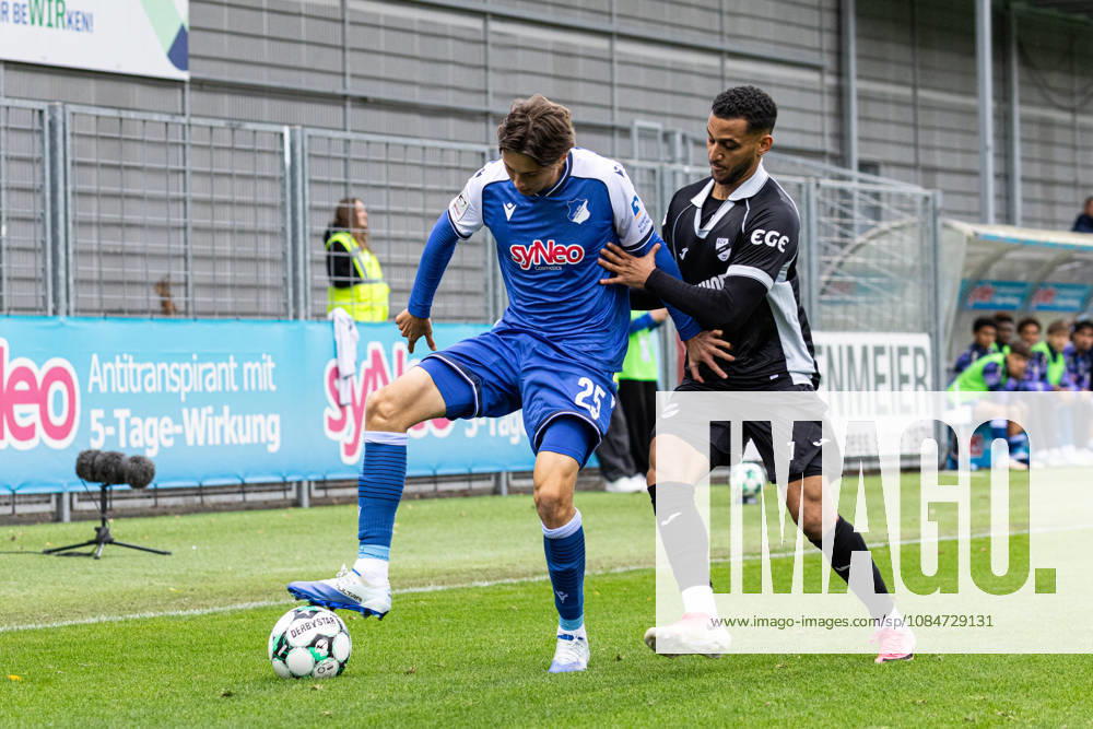 Germany: TSG Hoffenheim II vs. SC Verl, 3. Liga, 2026–27 season, Dietmar Hopp Stadium, Sinsheim; Konstantin Aleksa, TSG Hoffenheim II, 25; Amin Farouk, SC Verl, 7; Sinsheim, Dietmar Hopp Stadium, Baden-Württemberg, Germany