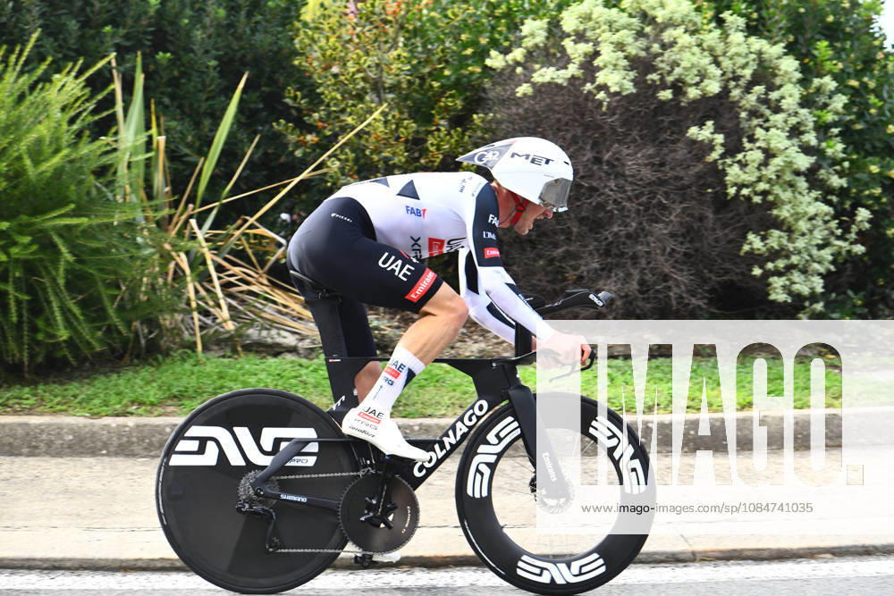Les Herbiers, Pays De La Loire, France: Danish cyclist Mikkel Bjerg of the UAE Team Emirates team - XRG competes in the Chrono des Nations in Les Herbiers, France, on October 18, 2026. Chrono Des Nations - ZUMAh284 20261018_znp_h284_014