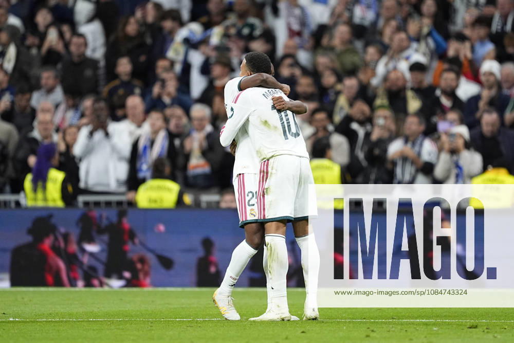 Kylian Mbappe of Real Madrid CF celebrates after scoring his team s second goal during the Spanish League, LaLiga EA Sports, football match between Real Madrid and Sevilla FC at Bernabeu stadium on October 18, 2026, in Madrid, Spain. Real Madrid V Sevilla FC - LaLiga EA Sports - ZUMAa181 20261018_zaa_a181_341