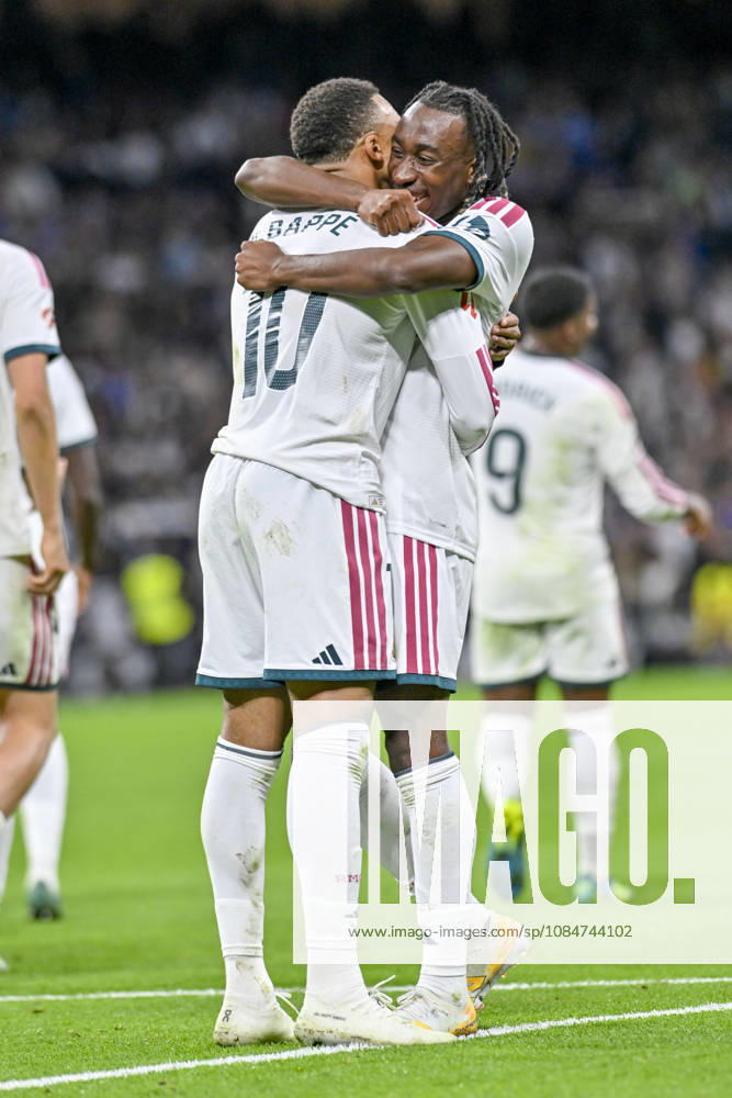10 KYLIAN MBAPPE of Real Madrid CF celebrates a goal during the match on Matchday 9 of the 2026-27 National League First Division Championship between REAL MADRID C.F. and SEVILLA FC, played at the Bernabeu Stadium on October 17, 2026, in Madrid, Spain. REAL MADRID C.F. Vs. SEVILLA FC - 2026 27 National League First Division Championship 10.18.26 - ZUMAc312 20261018_zsp_c312_033