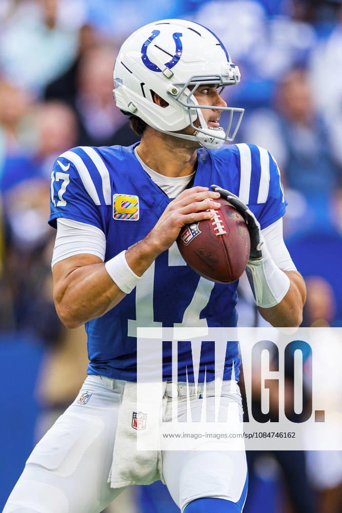Oct 18, 2026; Indianapolis, IN, USA; Indianapolis Colts quarterback Daniel Jones (17) passes the ball during NFL, American Football Herren, USA game action against the Tennessee Titans at Lucas Oil Stadium. Mandatory Credit: -Cal Media NFL 2026: Titans Vs Colts OCT 18 - ZUMAc04_ 20261018_zma_c04_018
