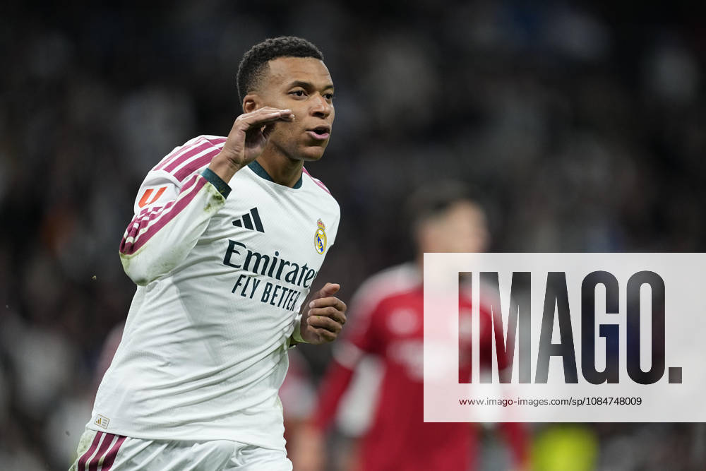 Kylian Mbappe of Real Madrid CF celebrates after scoring his team s third goal during the Spanish League, LaLiga EA Sports, football match between Real Madrid and Sevilla FC at Bernabeu stadium on October 18, 2026, in Madrid, Spain. Real Madrid V Sevilla FC - LaLiga EA Sports - ZUMAa181 20261018_zaa_a181_411