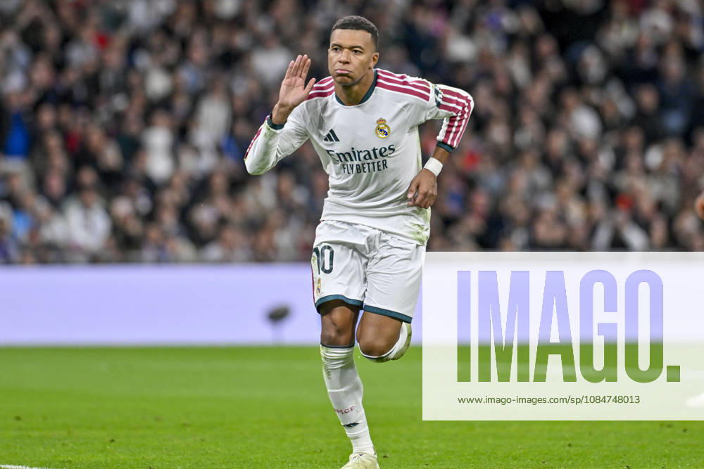 10 KYLIAN MBAPPE of Real Madrid CF celebrates a goal during the match on Matchday 9 of the 2026-27 National League First Division Championship between REAL MADRID C.F. and SEVILLA FC, played at the Bernabeu Stadium on October 17, 2026, in Madrid, Spain. REAL MADRID C.F. Vs. SEVILLA FC - 2026 27 National League First Division Championship 10.18.26 - ZUMAc312 20261018_zsp_c312_082