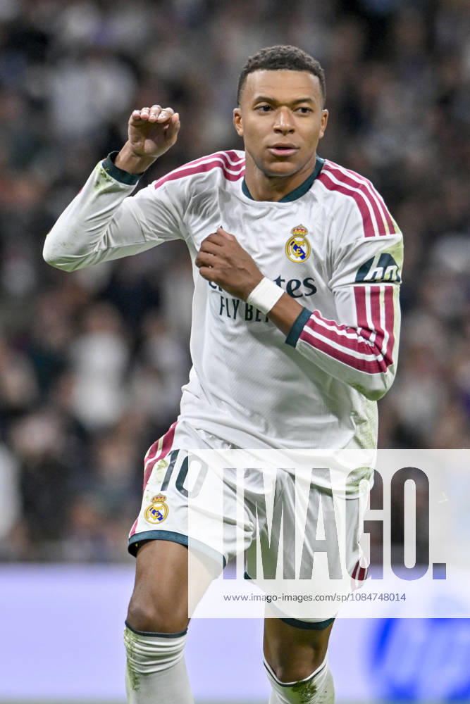 10 KYLIAN MBAPPE of Real Madrid CF celebrates a goal during the match on Matchday 9 of the 2026-27 National League First Division Championship between REAL MADRID C.F. and SEVILLA FC, played at the Bernabeu Stadium on October 17, 2026, in Madrid, Spain. REAL MADRID C.F. Vs. SEVILLA FC - 2026 27 National League First Division Championship 10.18.26 - ZUMAc312 20261018_zsp_c312_083