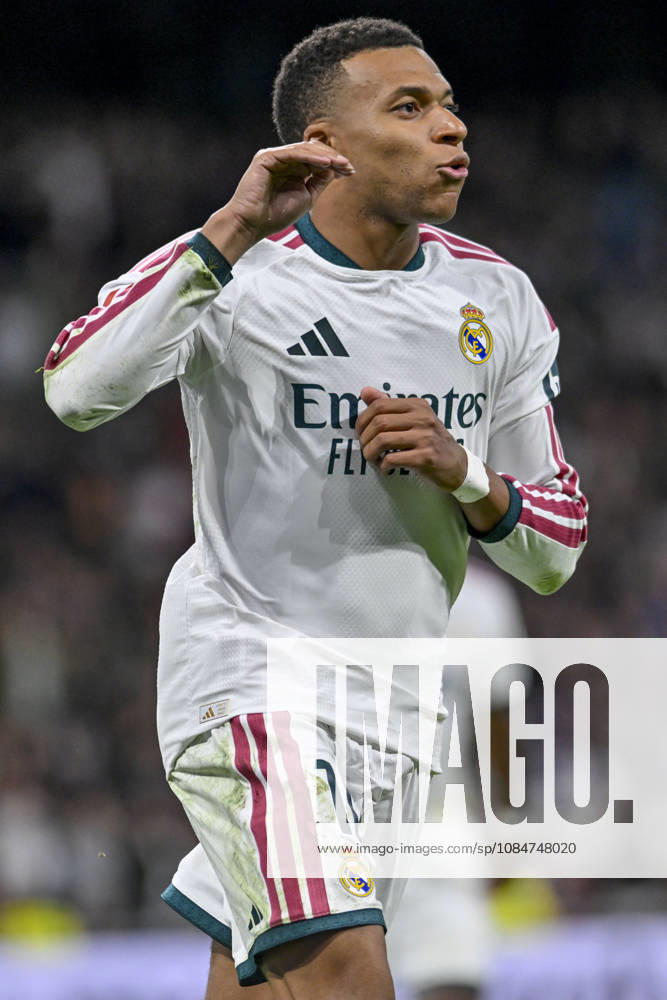 10 KYLIAN MBAPPE of Real Madrid CF celebrates a goal during the match on Matchday 9 of the 2026-27 National League First Division Championship between REAL MADRID C.F. and SEVILLA FC, played at the Bernabeu Stadium on October 17, 2026, in Madrid, Spain. REAL MADRID C.F. Vs. SEVILLA FC - 2026 27 National League First Division Championship 10.18.26 - ZUMAc312 20261018_zsp_c312_086