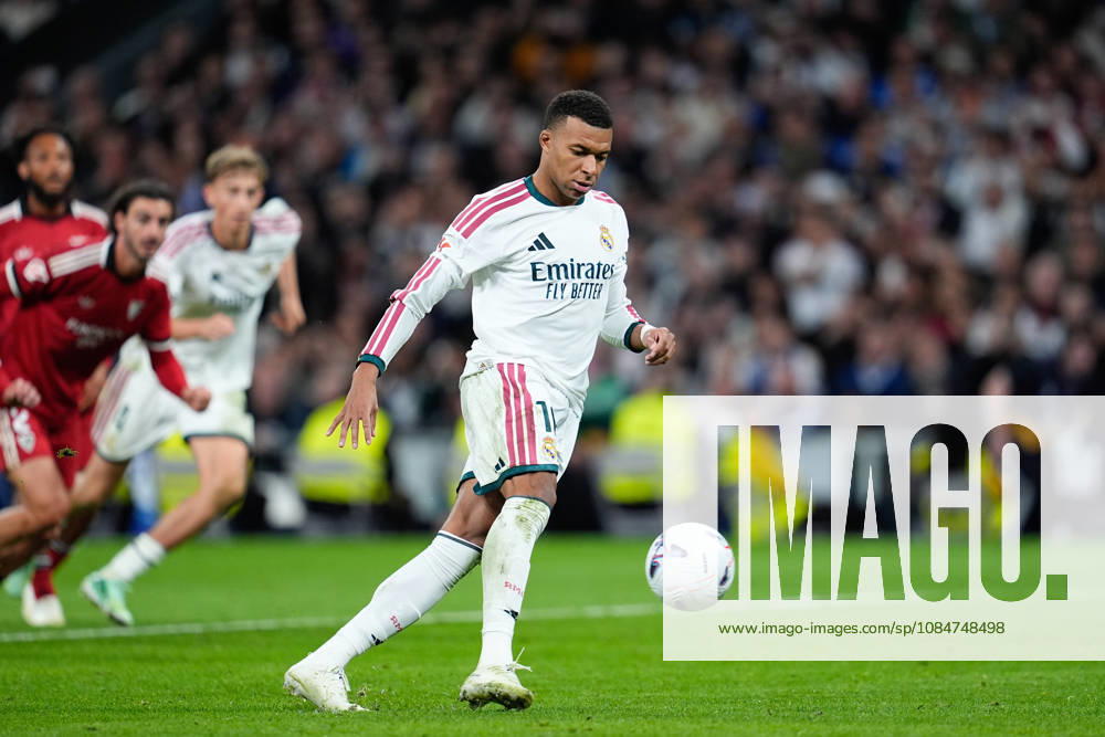 Kylian Mbappe of Real Madrid CF shoots to score his team s third goal in penalty shootout during the Spanish League, LaLiga EA Sports, football match between Real Madrid and Sevilla FC at Bernabeu stadium on October 18, 2026, in Madrid, Spain. Real Madrid V Sevilla FC - LaLiga EA Sports - ZUMAa181 20261018_zaa_a181_430