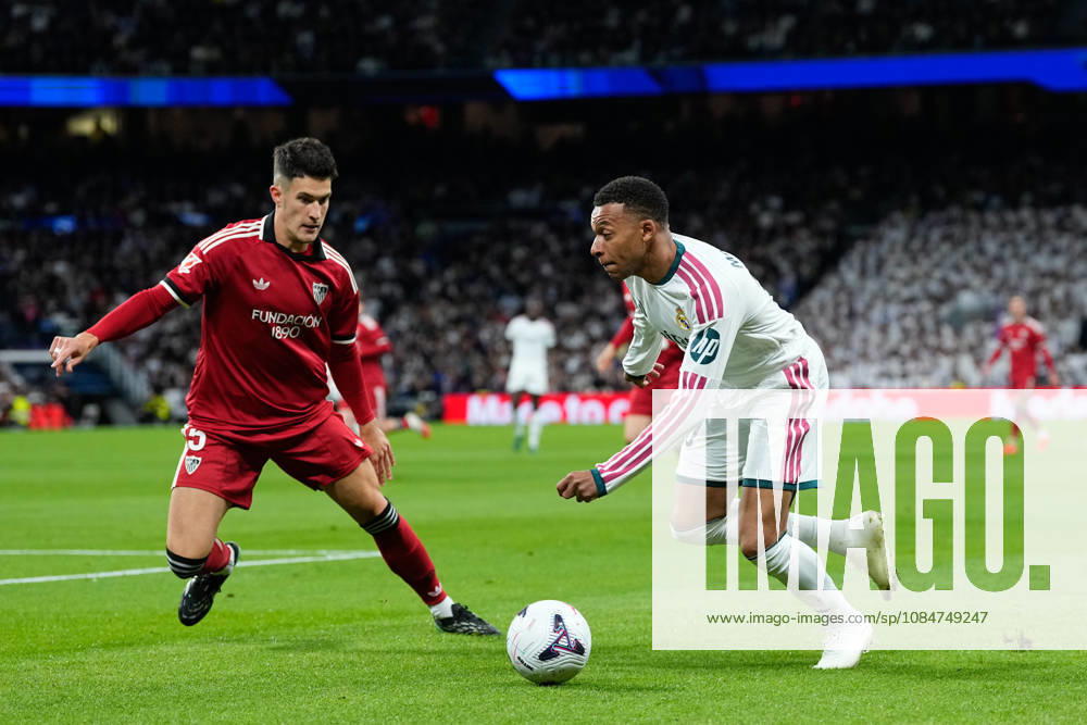 Kylian Mbappe of Real Madrid CF runs with the ball during the Spanish League, LaLiga EA Sports, football match between Real Madrid and Sevilla FC at Bernabeu stadium on October 18, 2026, in Madrid, Spain. Real Madrid V Sevilla FC - LaLiga EA Sports - ZUMAa181 20261018_zaa_a181_437