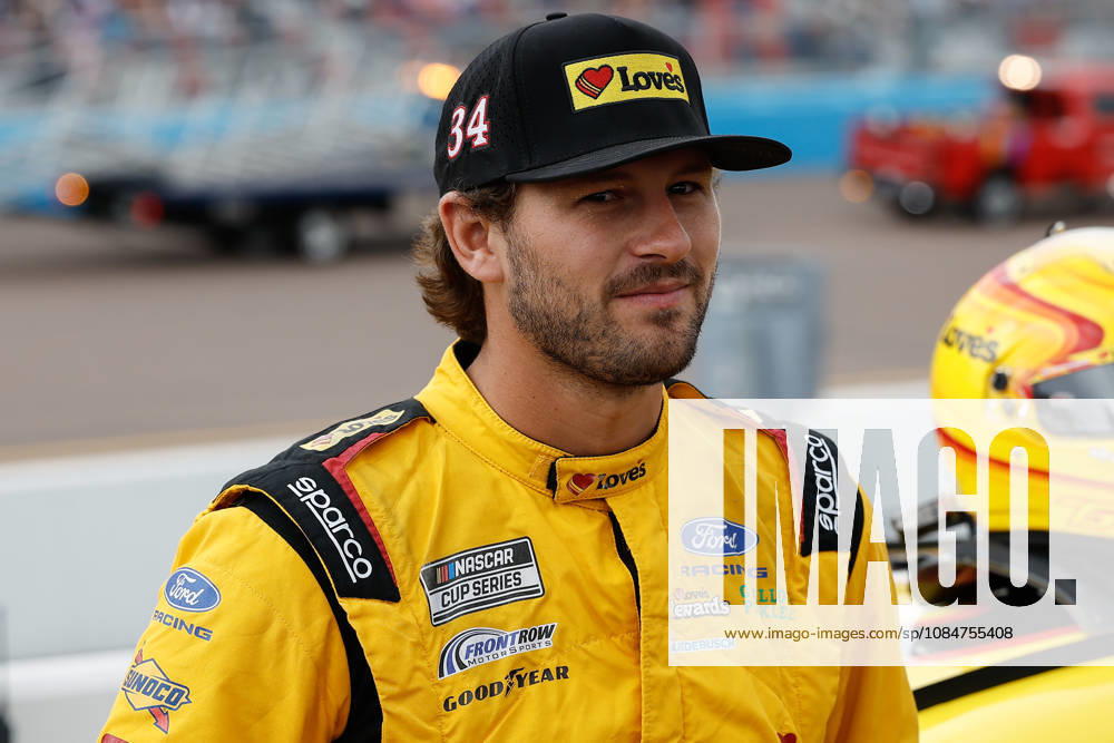 AVONDALE, AZ - OCTOBER 18: Todd Gilliland ( 34 Front Row Motorsports Love s Travel Stops Ford) looks on before the NASCAR, Motorsport, USA Cup Series Playoffs Freeway Insurance 500 on October 18, 2026, at Phoenix Raceway in Avondale, AZ. (Photo by Kevin Abele Icon Sportswire) AUTO: OCT 18 NASCAR Cup Series Playoffs Freeway Insurance 500 Icon261018023500
