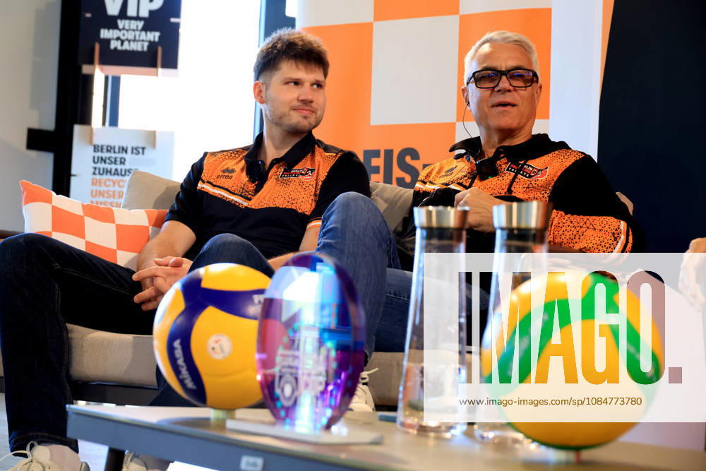 DEU, GER, Germany, Volleyball, BR Volleys Press Conference, 2026–2027 Season, Berlin, BR Volleys Managing Director Kaweh Niroomand, Head Coach Andrea Anastasi, Captain Ruben Schott, nordphoto GmbH Engler, Berlin, Berlin, Berlin, Germany