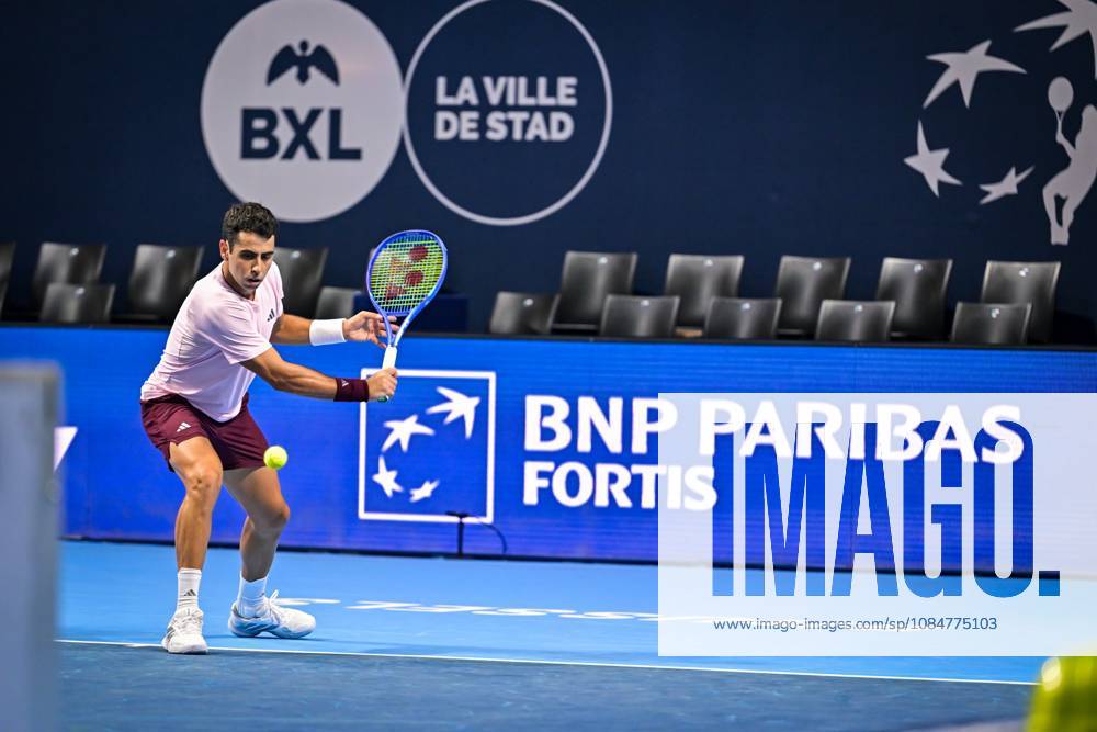 Jaume Munar of Spain pictured in action during the European Open ATP, Tennis Herren tennis tournament in Brussels, on 19 October. This year s edition of the tournament is taking place from 17 to 25 October DAVIDxPINTENS x190288889x