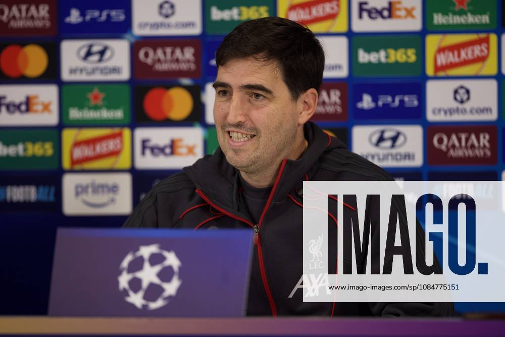 Football - UEFA Champions League - Liverpool FC v Villarreal CF - MD-1 LIVERPOOL, ENGLAND - Monday, October 19, 2026: Liverpool s head coach Andoni Iraola during a press conference, PK, Pressekonferenz at Anfield ahead of the UEFA Champions League 2026 27 League Phase MD3 match between Liverpool FC and Villarreal CF. (Photo by David Rawcliffe Propaganda) LIVERPOOL Anfield MERSEYSIDE ENGLAND