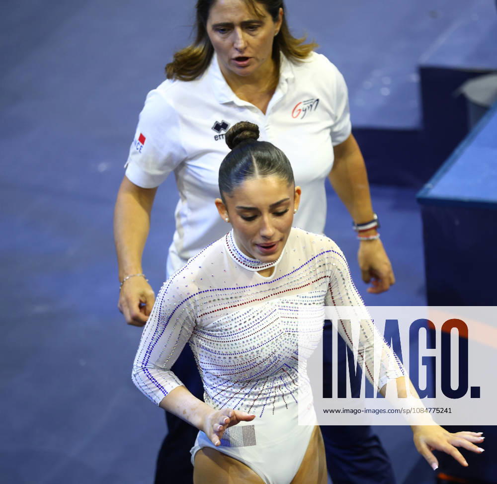 MAIANA PRAT of Team France reacts after performing on the Balance Beam during the Women s Qualification subdivision 6 10 of the 54th Artistic Gymnastics World Championships at the Ahoy Arena in Rotterdam, Netherlands. Artistic Gymnastics 2026: World Championships - ZUMAc179 20261019_zep_c179_010