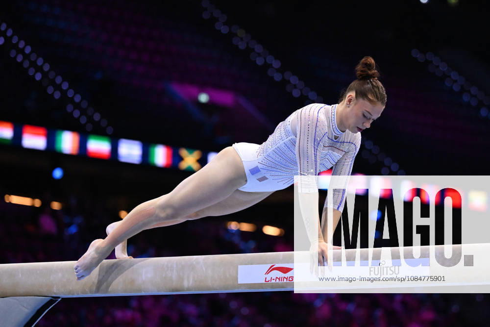 IPA89912744 - Morgane OSYSSEK-REIMER (FRA) on the balance beam during the 54th Artistic Gymnastics World Championships in Rotterdam, Netherlands, on October 19, 2026