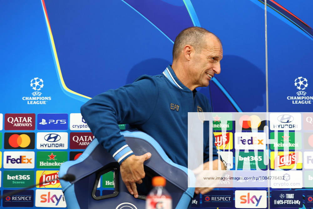Napoli’s head coach Massimiliano Allegri During the Napoli-Bodo Glimt Champions League press conference, PK, Pressekonferenz in the press room at the Diego Armando Maradona Stadium on October 19, 2026.
