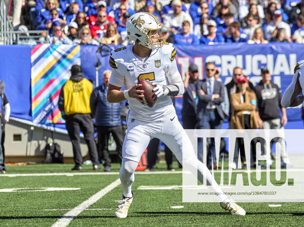 New Orleans Saints quarterback Tyler Shough (6) in action against the New York Giants during a NFL, American Football Herren, USA game at MetLife Stadium in East Rutherford, New Jersey. CSM NFL 2026: Saints Vs Giants SEP 13 - ZUMAc04_ 20261019_zma_c04_031