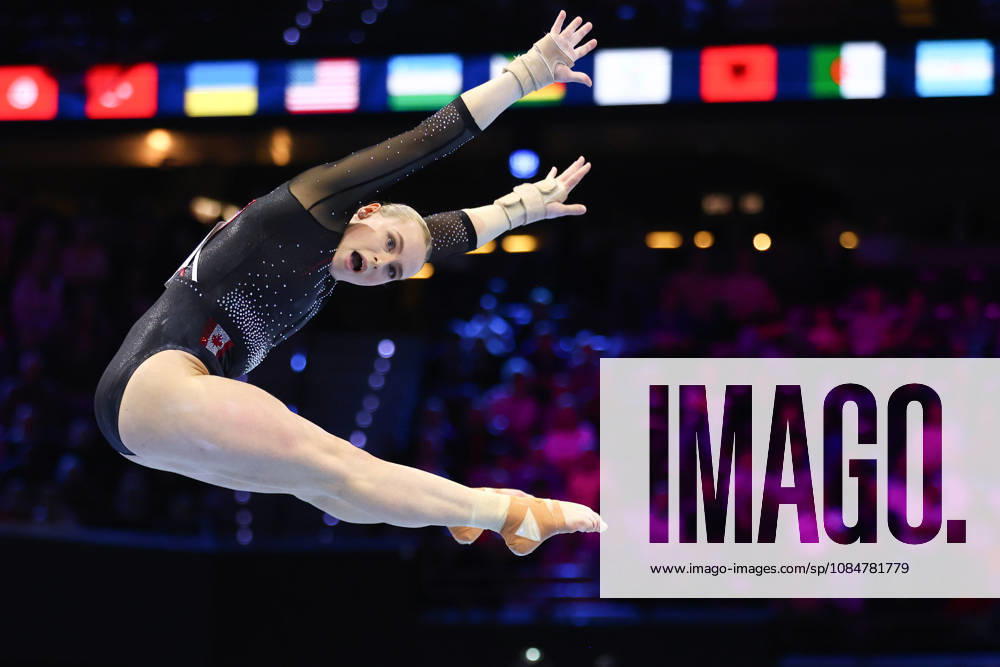 ELSABETH BLACK of Team Canada competes in the Floor Exercise of the Women s Qualification of the 54th Artistic Gymnastics World Championships at the Ahoy Arena in Rotterdam, Netherlands. Artistic Gymnastics 2026: World Championships - ZUMAc179 20261019_zep_c179_075