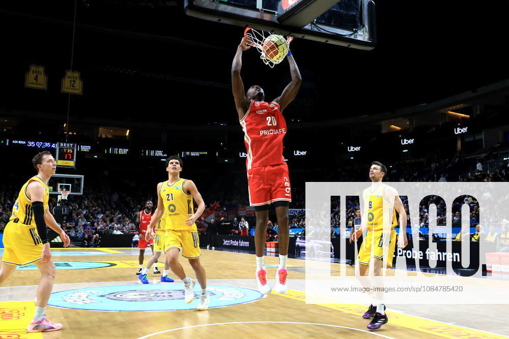 Germany, GER, DEU, Basketball, BBL Cup, Day 1, 2026–2027 Season, Berlin, ALBA Berlin vs. Bamberg, BRANDON ANGEL (ALBA Berlin) 21, JONAS MATTISSECK (ALBA Berlin) 9, Justin Bean (ALBA Berlin) 34, Hason Ward (Bamberg) 20, nordphoto GmbH, Engler Berlin, Uber Arena, Berlin, Germany
