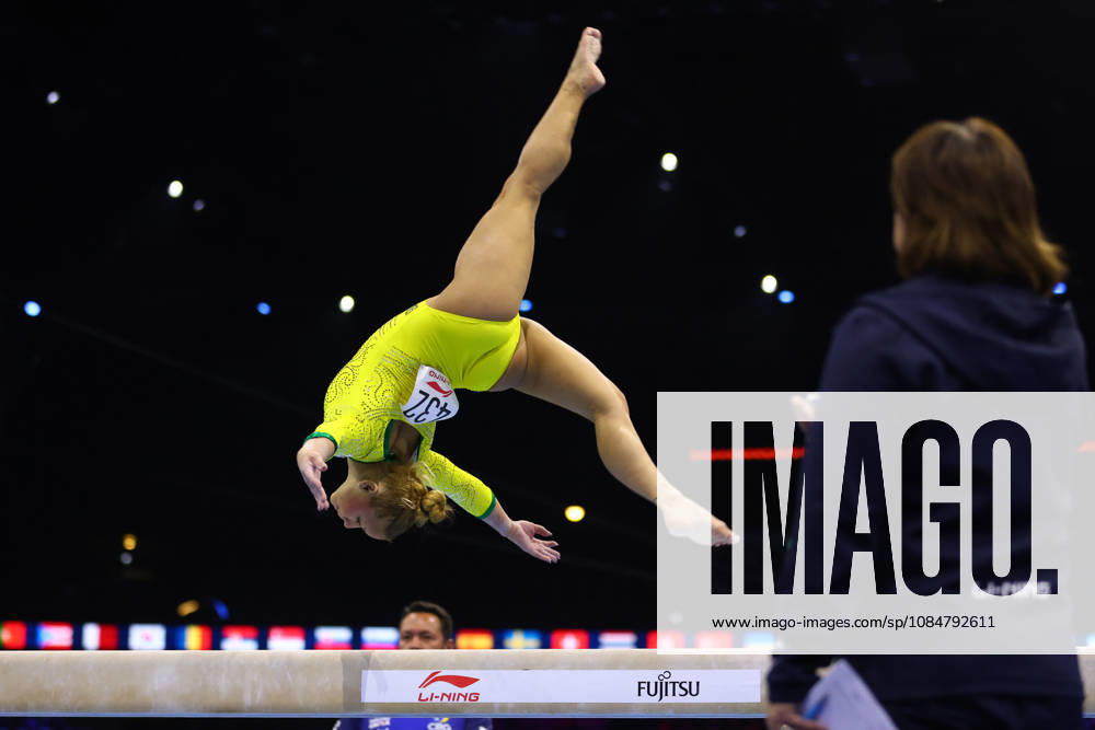 FLAVIA SARAIVA of Brazil competes on the uneven bars during the Women s Qualifications of the 54th Artistic Gymnastics World Championships at the Ahoy Arena in Rotterdam, Netherlands. Rotterdam Netherlands - ZUMAc179 20261019_zep_c179_169