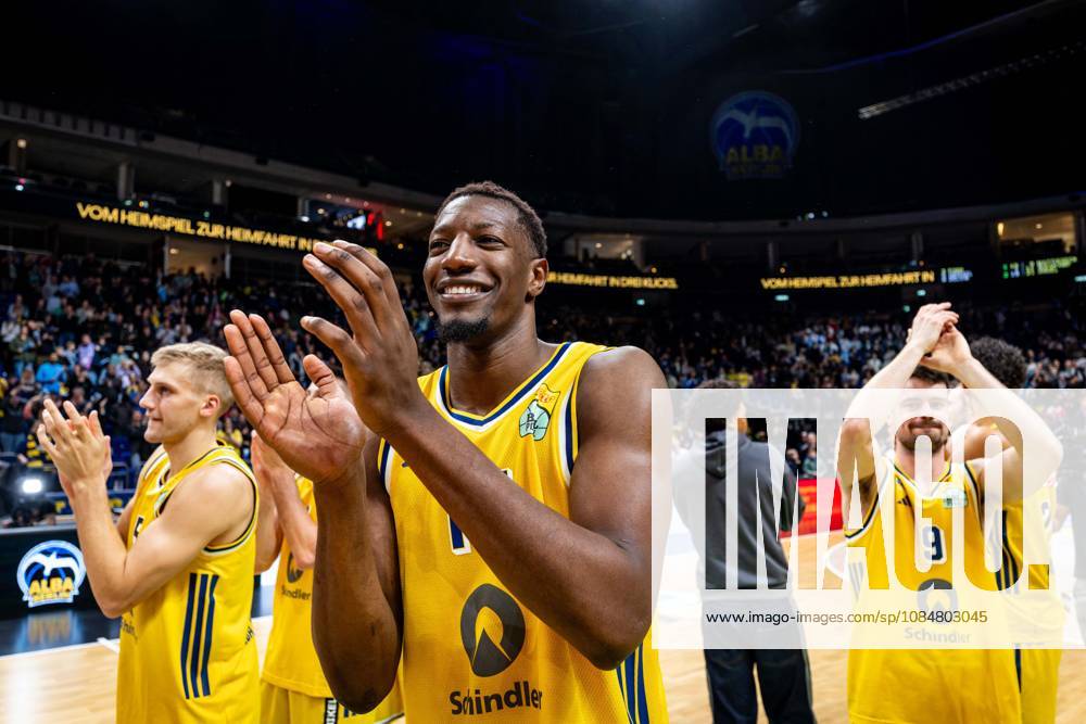 Basketball Berlin, October 19, 2026; 2026–2027 Season; Netto BBL Cup Round of 16; Alba Berlin; BMA365; Bamberg Baskets; Quarterfinal Draw; Yankuba Sima; Alba Berlin, No. 77; Celebration