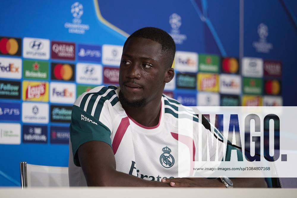 Ibrahima Konate (Real Madrid CF) attends a press conference, PK, Pressekonferenz on the eve of the UEFA Champions League 2026 2027 match between Real Madrid CF and RB Leipzig..Real Madrid CF is holding a press conference ahead of its third UEFA Champions League game. Madrid Spain - ZUMAs197 20261020_aaa_s197_074