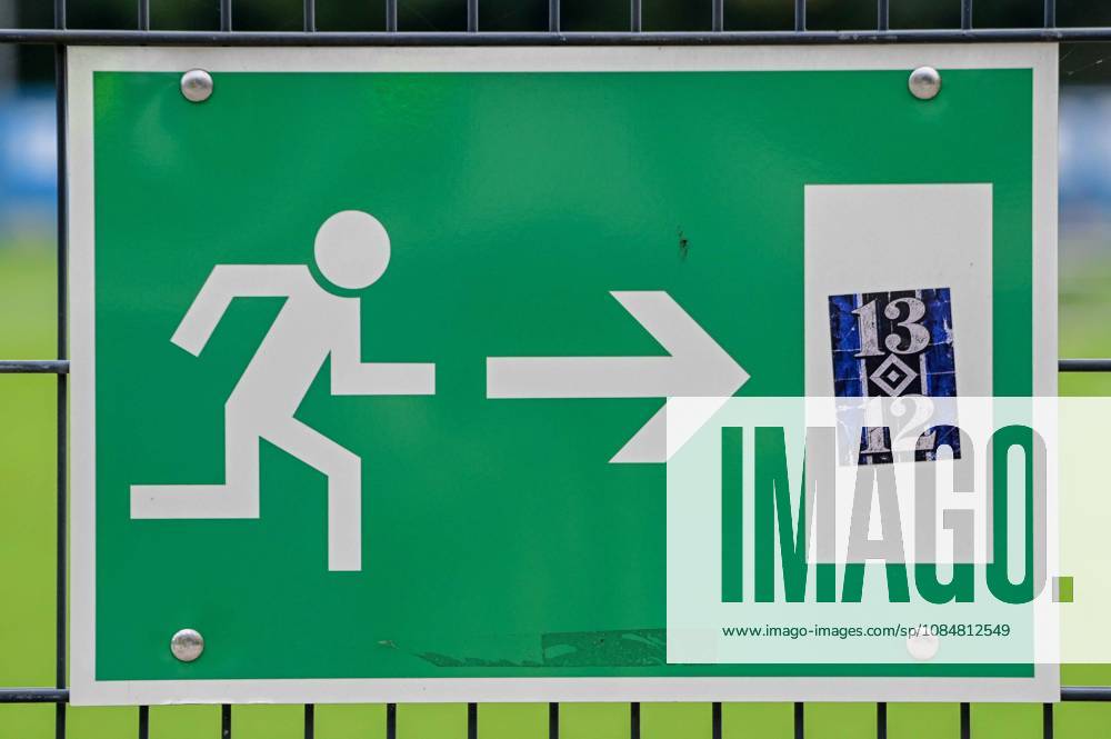 HSV Sticker 1312 ACAB Emergency Exit Sign Germany, Hamburg, Volksparkstadion, Soccer, Bundesliga 1, Hamburger SV Training