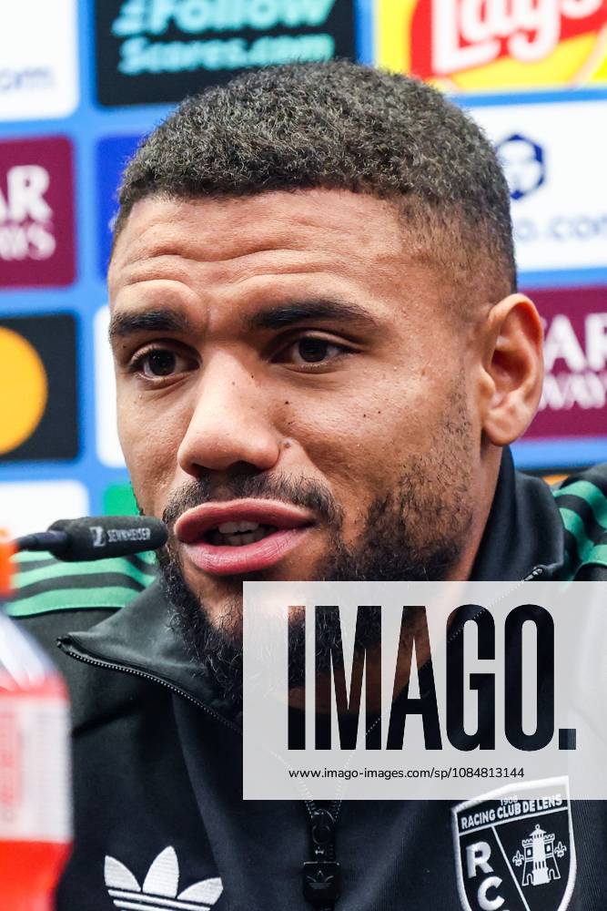 Lens Matthieu Udol is pictured during a press conference, PK, Pressekonferenz of French soccer team Racing Club de Lens, Tuesday 20 October 2026 in Brugge. The team is preparing for the third game in the UEFA Champions League league phase against Club Brugge tomorrow. BRUNOxFAHY x190403750x