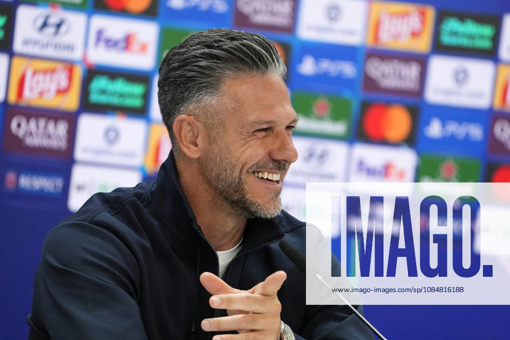 RB Leipzig s coach Martin Demichelis in press conference, PK, Pressekonferenz after raining session prior to the Champions League round 3 match against Real Madrid CF. October 20 2026. (20261020787)