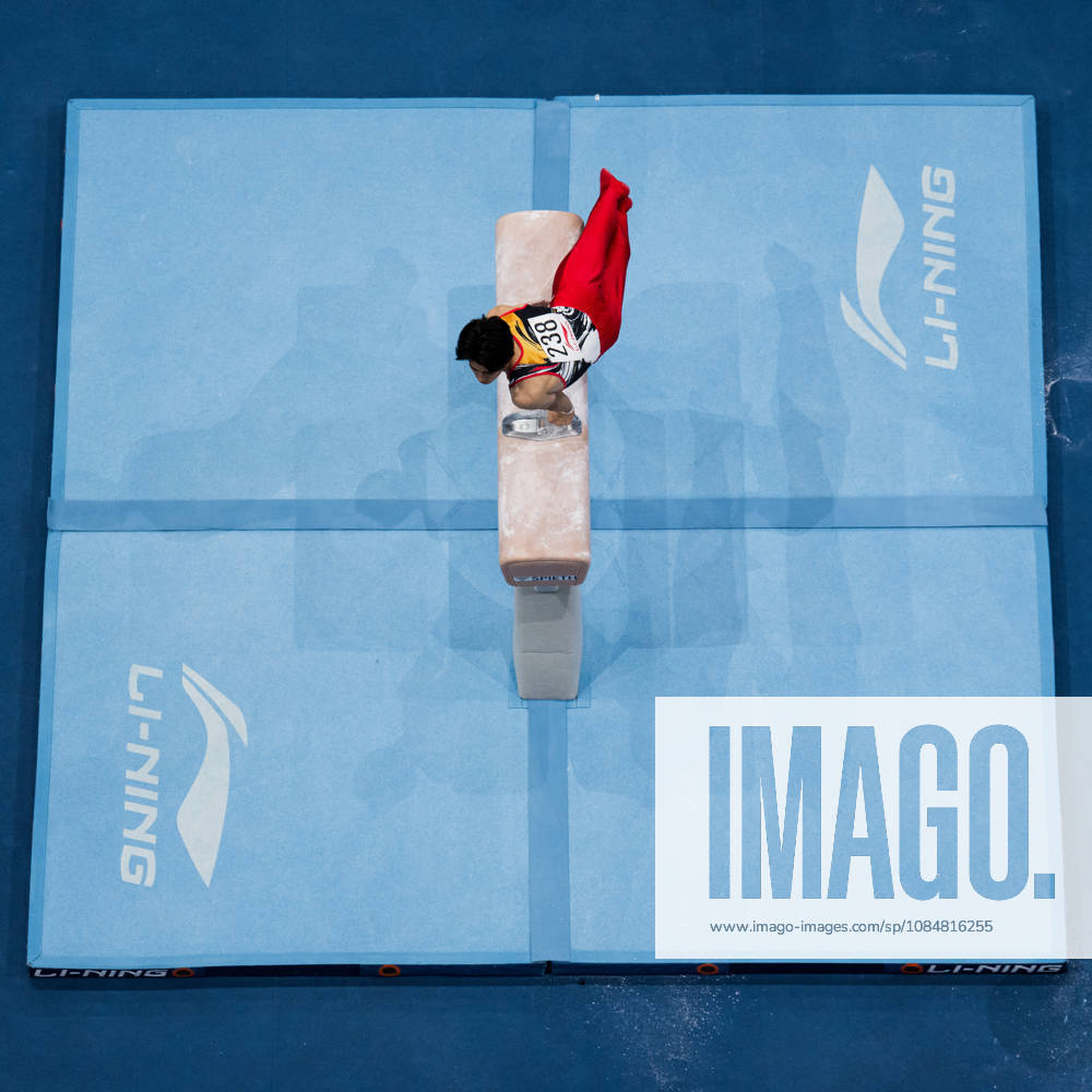 Daiki Hashimoto of Japan competes on the pommel horse during the men’s team final on day four of the 2026 Artistic Gymnastics World Championships on October 20, 2026 in Rotterdam. Photo by Joel Marklund, BILDBYRÅN. Code: JM JM0861 bbeng artistic gymnastics gymnastics world championships team final