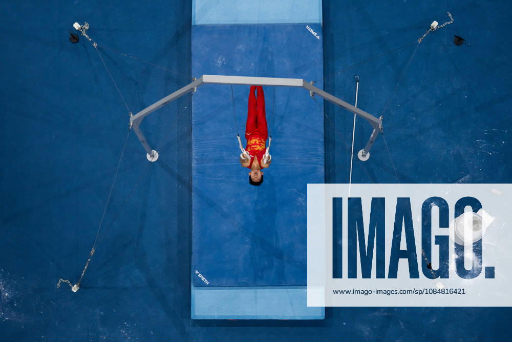 Haonan Yang of China competes on the parallel bars during the men’s team final on day four of the 2026 Artistic Gymnastics World Championships on October 20, 2026 in Rotterdam. Photo by Joel Marklund, BILDBYRÅN. Code: JM JM0861 bbeng artistic gymnastics gymnastics world championships team final