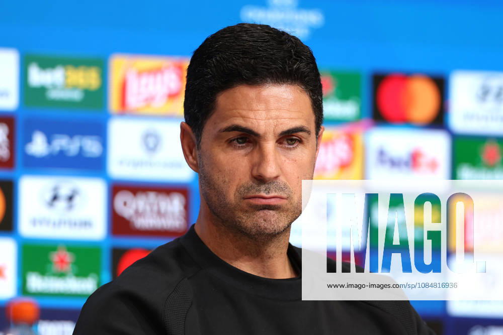 Arsenal press conference, PK, Pressekonferenz Champions League Arsenal Manager, Mikel Arteta during the Arsenal MD-1 Press Conference ahead of Bayern Munich vs Arsenal, Allianz Arena, Munich, Germany on 20 October 2026 Credit: Tiego Grenho Every Second Media Editorial use only. All images are copyright Every Second Media Limited. No images may be reproduced without prior permission.